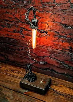 Настольная лампа в стиле лофт/стимпанк !loft изделия из метала/оригинальные настольные лампы /ручная работа!