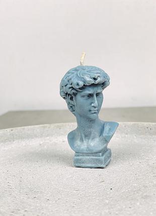 Ароматическая соевая свеча давид c эфирными аромамаслами 3.6х6.8см fresh & amber