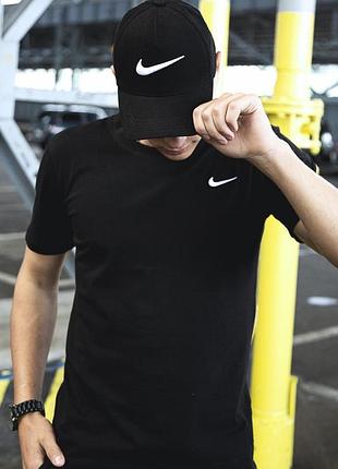 Кепка чоловіча nike чорна, весняно-літня бейсболка найк