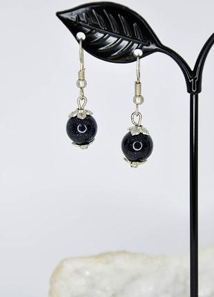 Серьги с агатом, авантюрином, розовым кварцем, горным хрусталем, кошачьим глазом авантюрин арт. 77610