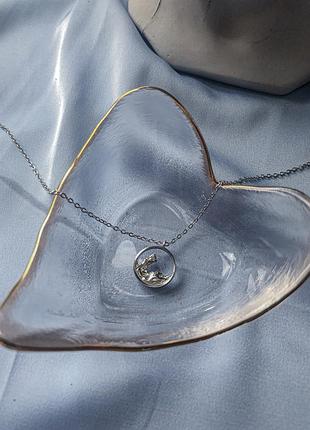 Парні срібні підвіски гора і море, ланцюг + кулон на вибір, срібло 925 проби, довжина 46 і 44,5 см море