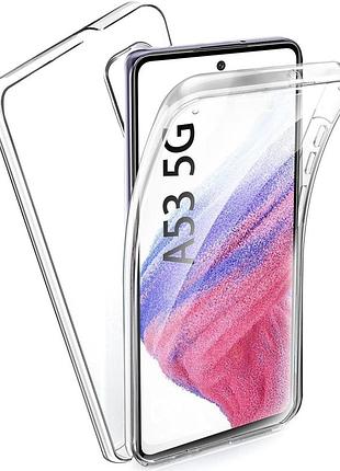 Чехол aroyi для samsung galaxy a53 5g 2 в 1 полная защита корпуса (прозрачный)