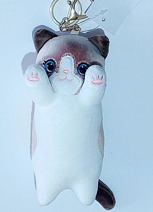 Брелок мягкая игрушка кот батон (16 см)