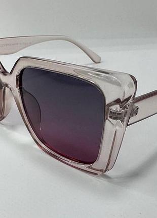 Очки солнцезащитные женские квадраты поляризационные линзы в пластиковой оправе легкие сиреневый