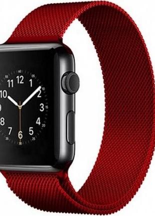Ремешок миланская петля для apple watch 38mm красный