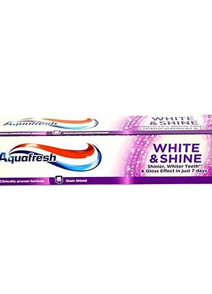 Зубная паста відбілююча aquafresh white s shine 100 мл