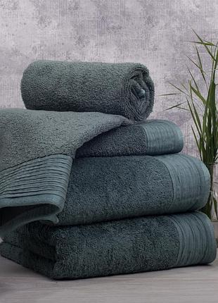 Полотенце махровое банное 70*140 см (бордюр гармошка жаккард) 1110