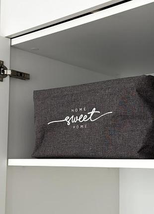 Корзинка из оксфорда для хранения вещей "sweet home" в размере m (серый)