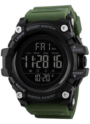 Годинник наручний чоловічий skmei 1384ag army green, годинник наручний електронний. колір: зелений