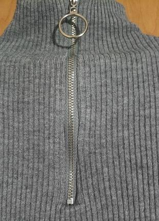 Кофта рубчик зі змійкою під горло