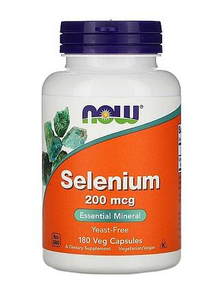Селен без дріжджів now foods 200 мкг 180 капсул