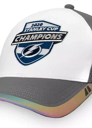 Мужская бейсболка tampa bay lightning 2020 stanley cup champions с сетчатой ​​панелью snapback