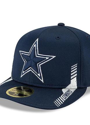 Мужская бейсболка dallas cowboys new era navy 2021 nfl sideline home low profile 59fifty fitted 7 55.8cm