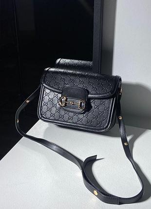 Кожаная сумочка для девушки женская сумка gucci брендовая городская сумка через плечо гуччи