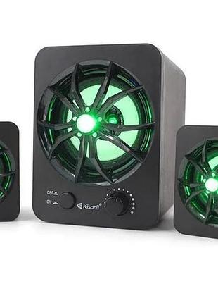 Колонки із сабвуфером для комп'ютера kisonli 2.1 u-2600
