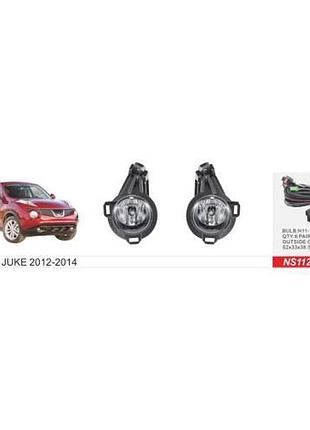 Фары доп.модель nissan juke 2012-14/ns-112/h11-12v55w/эл.проводка