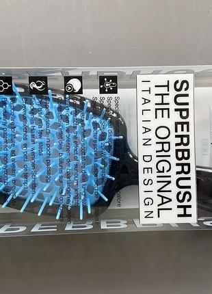 Щетка janeke superbrush 1830 расческа чорна з блакитним