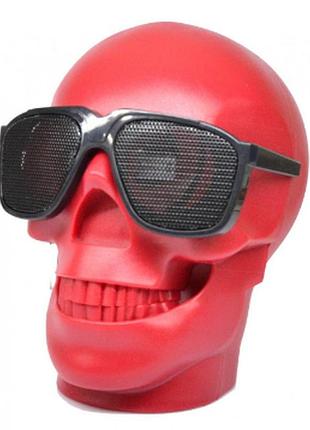 Портативна bluetooth колонка череп skull red