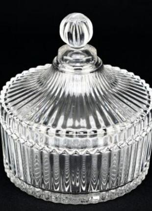 Скляна цукерниця 14,5 х 15 см