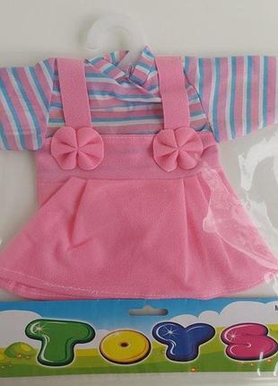 Одежда для пупса 40-45 см платье длиной 20см.для пупса, куклы в пакете (c550018-1 )