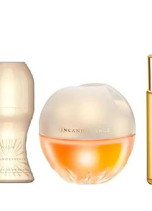 Avon парфумно-косметичний набір «incandessence для неї» 50 мл парфум+50 мл кульковий дезодорант+10 мл парфум