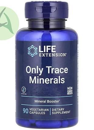 Life extension, only trace minerals, комплекс микроэлементов для здоровья организма, 90 капсул