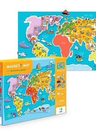 Развивающая игра с магнитами "карта планеты" 118 эл. dodo 200201