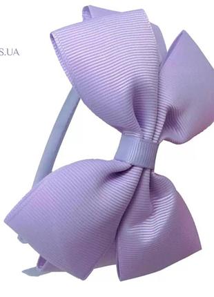 Детский обруч для волос с бантиком сиреневый