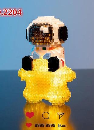 Конструктор "светящийся космонавт" – 387 деталей