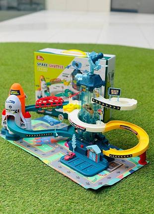 Детский трек с машинками игровой автотрек для гонок гоночная трасса и детская парковка треки для мальчика