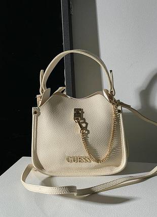 Женская сумка гесс брендовая городская сумочка через плечо для женщины guess кожаная для девушки