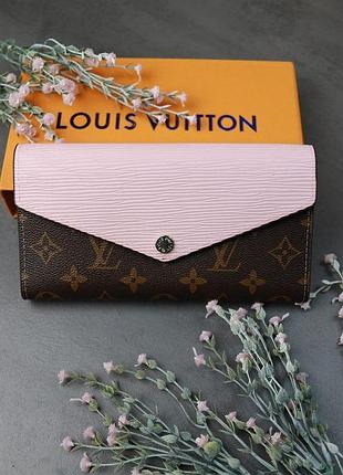 Кожаный портмоне для женщины louis vuitton женский бумажник луи витон брендовый кошелек для девушки