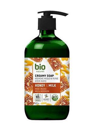 Жидкое крем-мыло bio naturell мед с молоком 473 мл