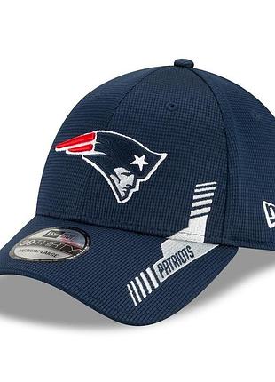 Бейсболка new era navy new england patriots 2021 nfl sideline home 39thirty flex hat l/xl