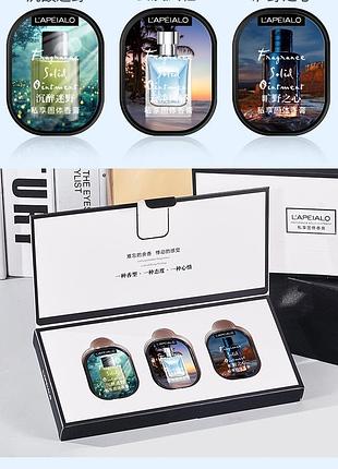 Сухі тверді парфуми без спирту подарунковий набір 3 шт 02