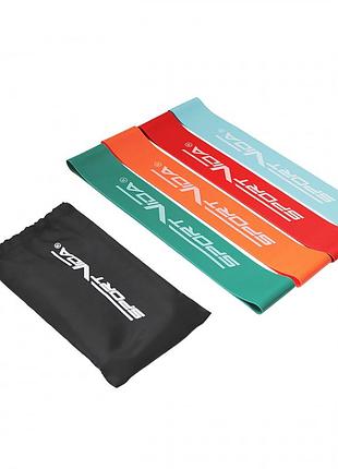 Резинка для фитнеса и спорта (лента-эспандер) sportvida mini power band 4 шт 0-20 кг sv-hk0205