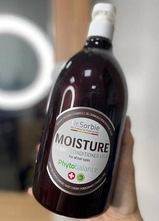 Увлажняющий фитокондиционер для всех типов волос dr.sorbie moisture conditioner заводская, 1000 мл
