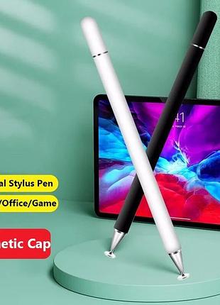 -= металл =- универсальный стилус для смартфона, стилус двухсторонний, стилус для рисования на телефоне черный, пластмасса, пакет
