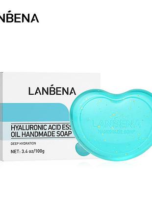 Мило ручної роботи з гіалуроновою кислотою lanbena hyaluronic acid essential oil