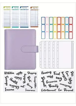 Блокнот органайзер для денег fintrack v1 с конвертами а6 19х13х3,5 фиолетовый 40078758