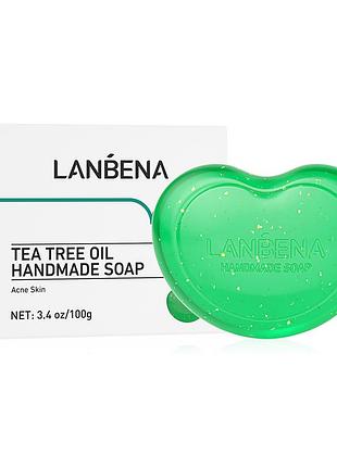 Мило ручної роботи із зеленим чаєм lanbena tea tree oil