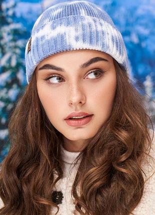 Коротка шапка «окленд тай-дай» (4516-1) синій