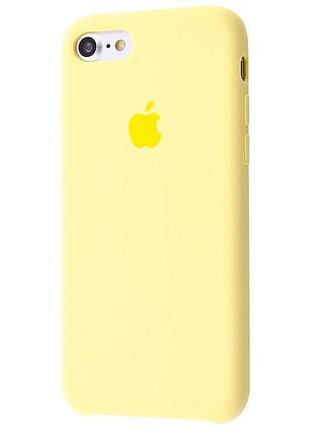 Чохол silicone case для iphone se 2020/8/7 жовтий з відкритим низом mellow yellow