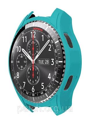 Захисний силіконовий чохол для samsung galaxy watch 46 мм/gear s3 frontier бірюзовий матовий