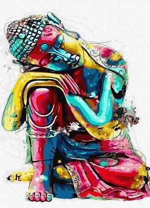 Картина по номерам задумчивый будда brushme 40 х 50 gx38021