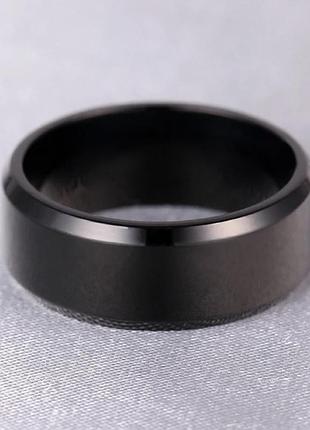 Кільце чорне матове , нержавіюча сталь 19мм