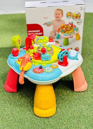 Дитячий розвивальний столик інтерактивний, механічний бізіборд, застібка, рибалка,магнітна гра