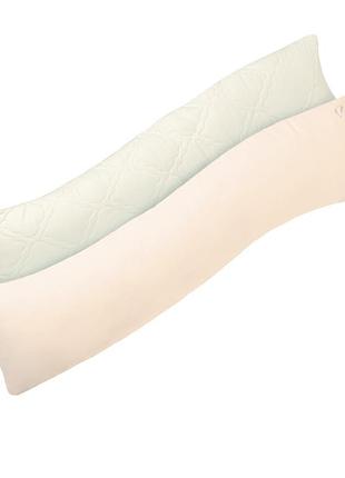 Наволочка для подушки s-form ideia 40х130 см с молнией сатин хлопок беж