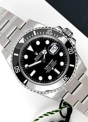 Часы наручные rolex submariner aaa date silver-black