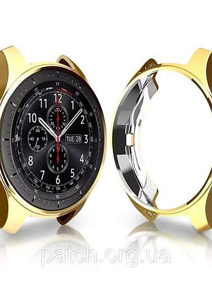 Захисний силіконовий чохол для samsung galaxy watch 46 мм/gear s3 frontier золото